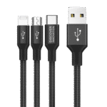 Cablu încărcare și sincronizare Nillkin Swift, Micro-USB/Type-C/Lightning, USB Type-A/Micro USB, Type-C, Lighting, 1,5m, Negru - Image 4