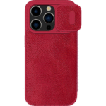 Husă tip carte Nillkin iPhone 15 Pro - Qin Pro, Roșu - Image 6
