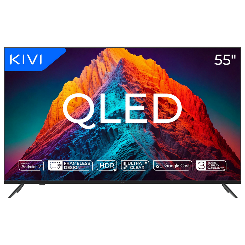 6a9c30f8-b26d-462d-9002-9a7e0f252c51 55" QLED SMART TV KIVI 55U770QB, 3840x2160 4K UHD, Android TV, Negru - Image 1