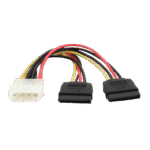 Cable Serial ATAx2   30 cm, Power, Cablexpert, CC-SATA-PSY-0.3M