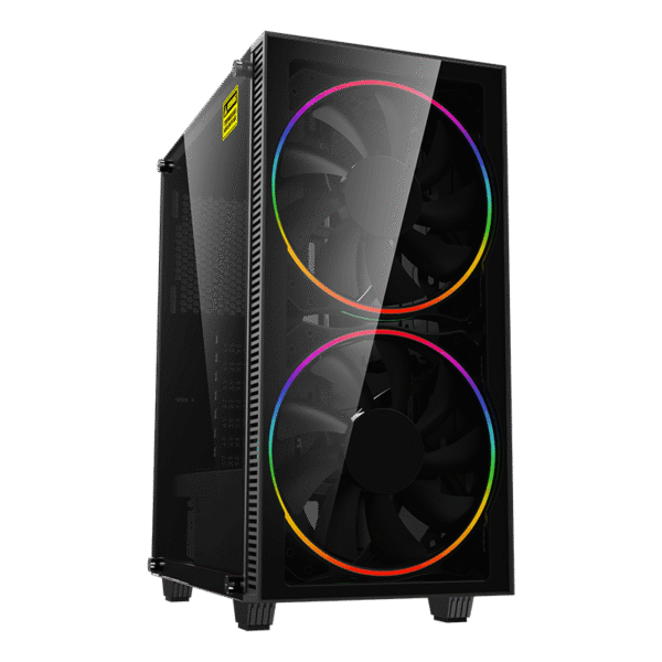 Carcasă PC Gamemax Black Hole, Midi-Tower, Fără PSU, Negru