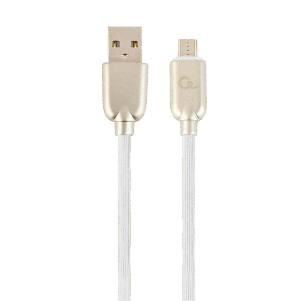 Cablu încărcare și sincronizare Cablexpert CC-USB2R-AMmBM-2M, USB Type-A/micro-USB, 2m, Alb