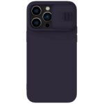 Husă Nillkin iPhone 14 Pro CamShield Silky Magnetic Silicone, Albastru