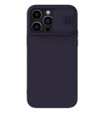Husă Nillkin iPhone 14 Pro CamShield Silky Magnetic Silicone, Albastru