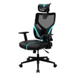 Scaun Gaming ThunderX3 Yama1, PU Piele, Negru/Albastru deschis - imagine 13