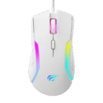 Gaming Mouse Havit MS1033, 8000dpi, 9 buttons, Ergonomic, Programmable, RGB, 126g, 1.6m, USB, White