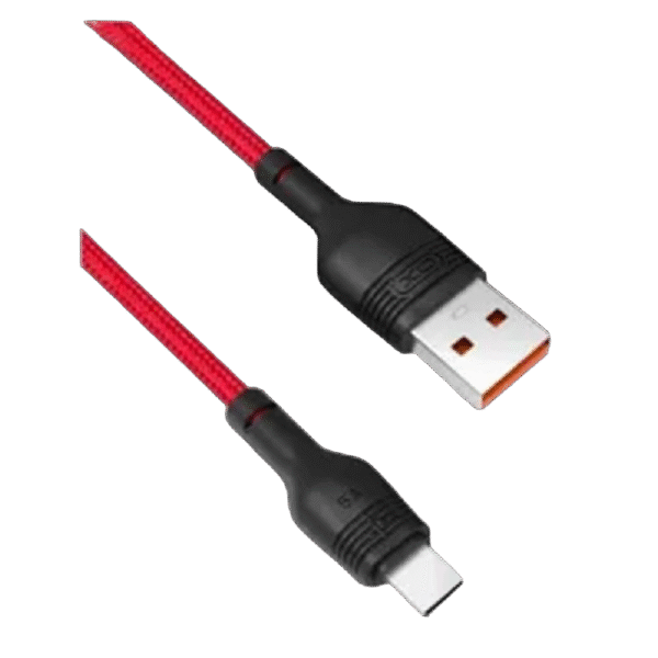 Cablu încărcare și sincronizare XO NB55, USB Type-A/USB Type-C, 1m, Roșu