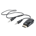 Adaptor Cablexpert A-VGA-HDMI-02, VGA D-Sub (M) - HDMI (F) + VGA, 0.15 m, Negru - Image 8