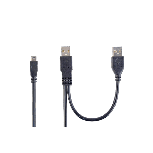 Cablu de încărcare și date Cablexpert CCP-USB22-AM5P-3, 2 х USB 2.0/Mini-USB, 0,9 m, Negru