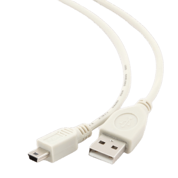 Cablu încărcare și sincronizare Cablexpert CC-USB2-AM5P-6, USB Type-A/Mini-USB, 1,8m, Alb