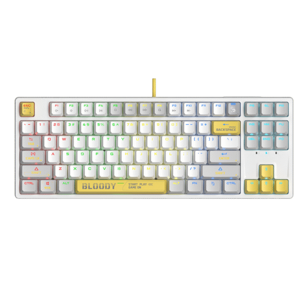 Tastatură Bloody S87, Cu fir, Alb