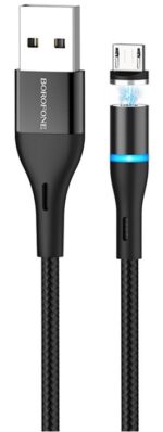 Cablu încărcare și sincronizare XO NB125, USB Type-A/micro-USB, 1m, Negru - imagine 3