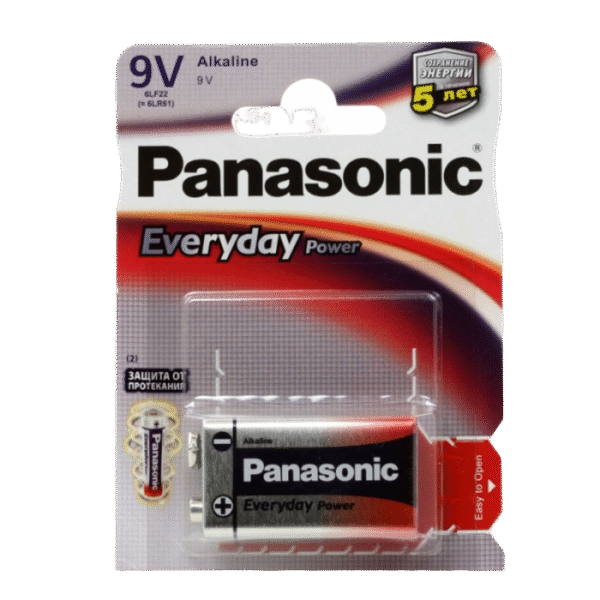 Baterie dreptunghiulară Panasonic 6LF22REE/6LR61REE, Crona, 1buc.