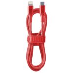 Cablu încărcare și sincronizare Cellularline Satellite MFI, USB Type-C/Lightning, 1m, Roșu - Image 4
