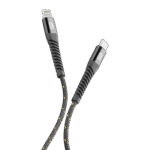 Cablu de încărcare și date Cellularline Strong Cable, Lightning/USB Type-C, 1,2m, Negru - Image 3
