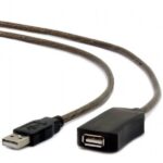 Cablu prelungitor Cablexpert UAE-01-10M, USB Type-A (F)/USB Type-A (F), 10m, Negru - Image 6