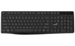 Wireless Keyboard Genius KB-7200, Fn Keys, Chocolate keys, Battery indicator, 2xAAA, Black, USB