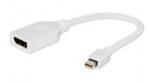 Adaptor Video Cablexpert A-mDPM-DPF-001-W, MiniDP (M) - DisplayPort (F), 0,15m, Alb - imagine 2