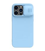 Husă Nillkin iPhone 14 Pro Max, CamShield Silky Silicone, Blue Haze - Image 2