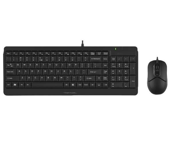 Set Tastatură + Mouse A4Tech F1512, Cu fir, Negru