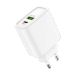 Wall Charger XPower, 2 Port, Type-C PD Charge 18W + USB QC3.0, White