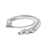 Cablu încărcare și sincronizare Cablexpert CC-USB2-AM31-1M-G, USB Type-A/Micro USB, Type-C, Lighting, 1m, Alb - imagine 6