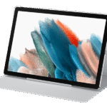 Husă pentru tabletă Samsung Tab A8 Book Cover, 10,5", Poliuretan, Argintiu