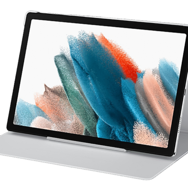 Husă pentru tabletă Samsung Tab A8 Book Cover, 10,5", Poliuretan, Argintiu