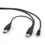 Cablu de încărcare și date Cablexpert CCP-USB22-AM5P-3, 2 х USB 2.0/Mini-USB, 0,9 m, Negru - imagine 7
