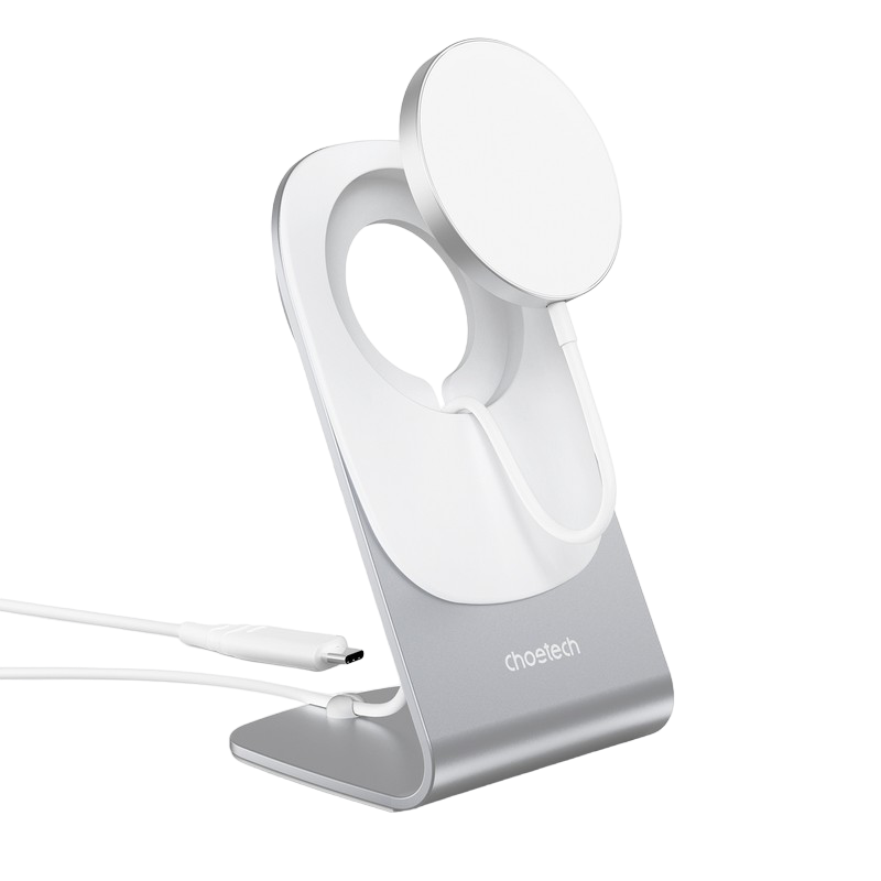 af9d57d9-c226-4d53-9db5-6465b5eccb60 Încărcător wireless Choetech H046 + T518-F, 15 W, Alb - Image 1