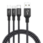 Cablu încărcare și sincronizare Nillkin Swift, Micro-USB/Type-C/Lightning, USB Type-A/Micro USB, Type-C, Lighting, 1,5m, Negru
