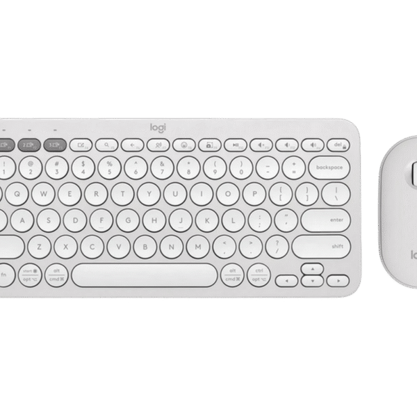 Set Tastatură + Mouse Logitech Pebble 2 Combo, Fără fir, Alb
