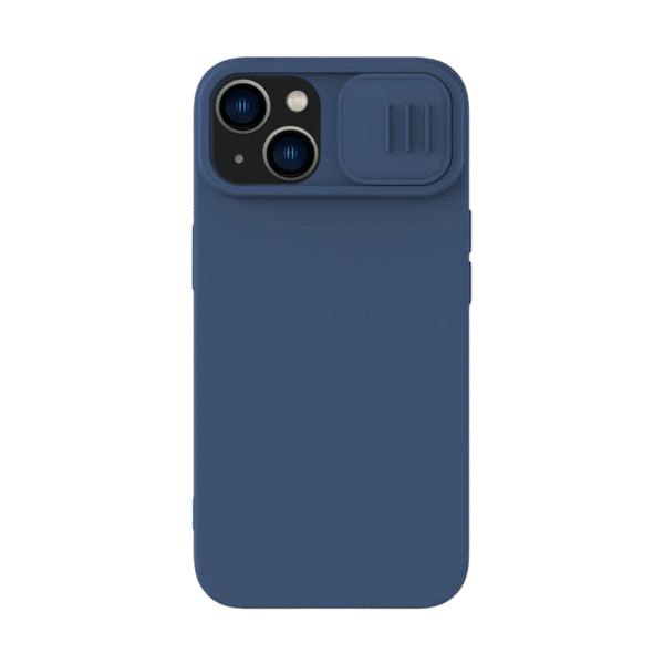 Husă Nillkin iPhone 14 Plus, CamShield Silky Silicone, Albastru
