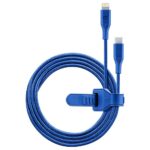 Cablu încărcare și sincronizare Cellularline Satellite MFI, USB Type-C/Lightning, 1m, Albastru - Image 7