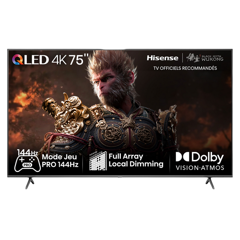 b44cb8d1-819d-4617-a29c-c88d7cfe6db5 75" LED SMART TV Hisense 75E7NQ PRO, QLED, 3840x2160, VIDAA OS, Black - Image 1