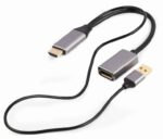 Adaptor Cablexpert A-HDMIM-DPF-02, HDMI (M) - DisplayPort (M), 0.1 m, Negru - imagine 4