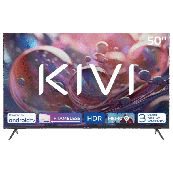 50" LED SMART TV KIVI 50U760QB, 3840x2160 4K UHD, Android TV, Negru