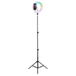 Lampă circulară Cellularline Selfie Ring Pro Multicolor – Universale, Negru - Image 3