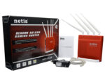 Router fără fir Netis WF2681, Roșu - imagine 3
