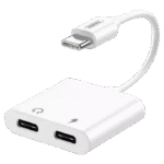 Audio Adaptor Remax RL-LA11a, USB Type-C/USB Type-C, 0,12m, Alb