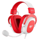 Căști gaming Havit H2002d, Cu fir, Alb Roșu