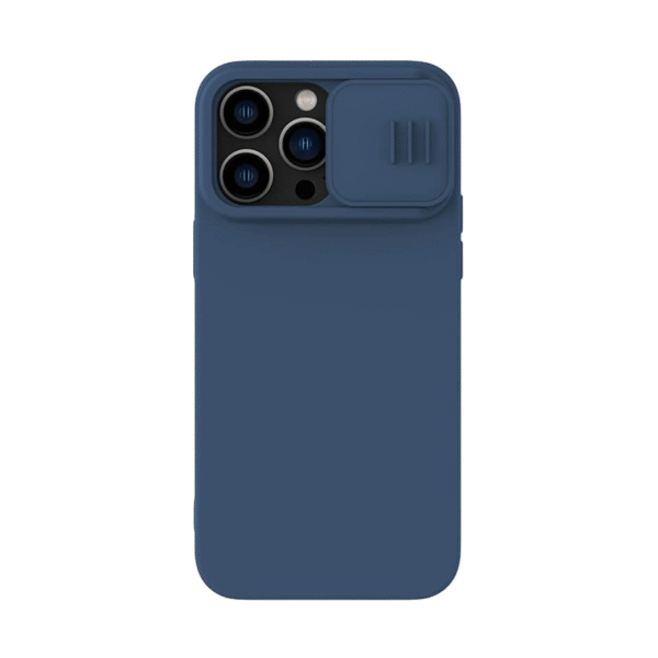 Husă Nillkin iPhone 14 Pro Max, CamShield Silky Silicone, Albastru