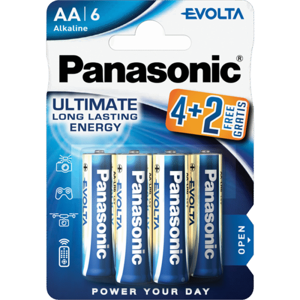 Baterii Panasonic Evolta LR6EGE, AA, 6buc.