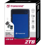 HDD portabil extern Transcend StoreJet 25H3B, 2 TB, Albastru Marin (TS2TSJ25H3B) - imagine 8
