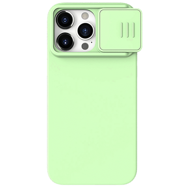 Husă Nillkin iPhone 15 Pro Max, CamShield Silky Silicone, Mint Green