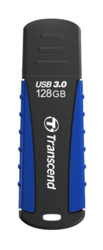 Memorie USB Transcend JetFlash 810, 128GB, Negru/Albastru - imagine 2