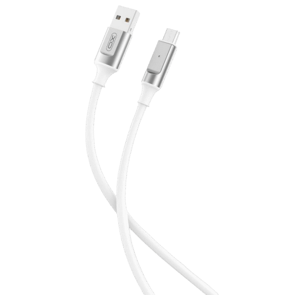 Cable de date XO NB251, USB Type-A/micro-USB, 1m, Alb