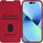 Husă tip carte Nillkin iPhone 15 Pro Max - Qin Pro, Roșu