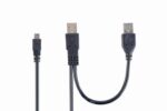 Cablu de încărcare și date Cablexpert CCP-USB22-AM5P-3, 2 х USB 2.0/Mini-USB, 0,9 m, Negru - imagine 8