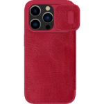 Husă tip carte Nillkin iPhone 15 Pro - Qin Pro, Roșu - Image 4